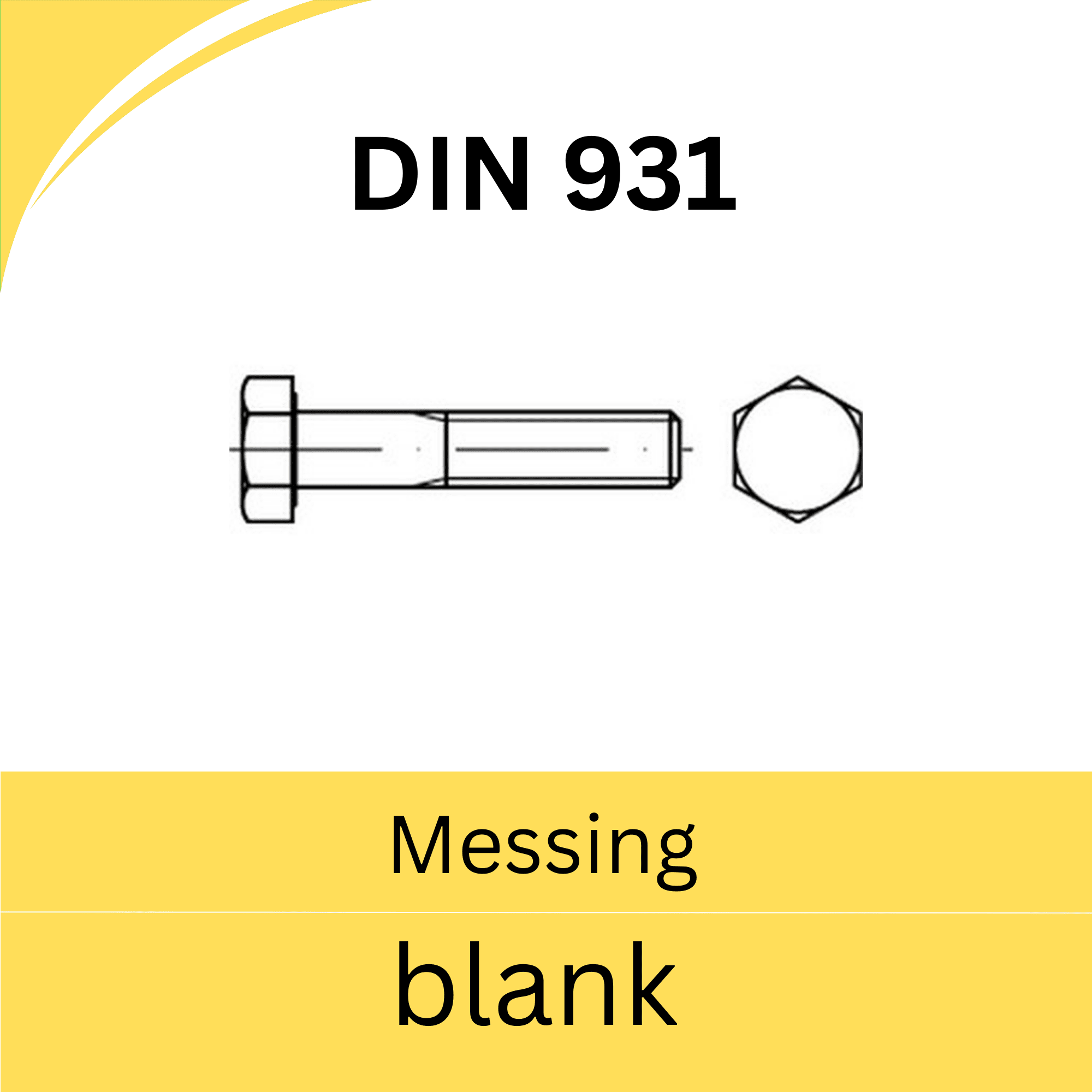 Bild für Kategorie ➤ Kategorie: DIN 931 Messing (blank)